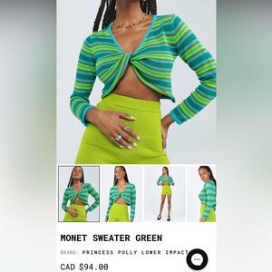 Organic Monet Sweater Green